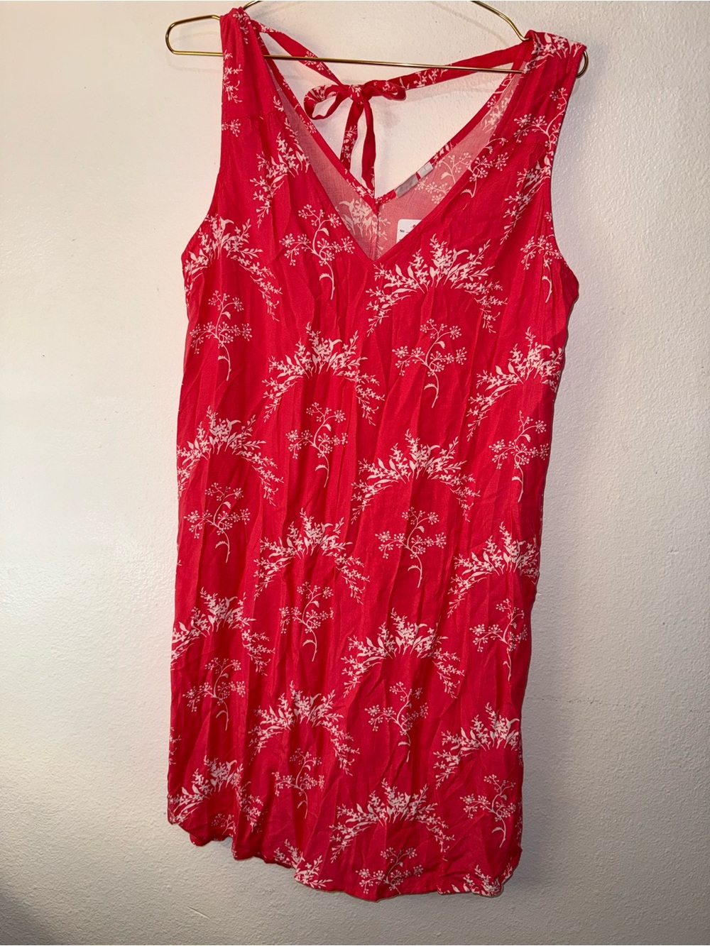 GAP Hot Pink Floral Tie-Strap Sundress